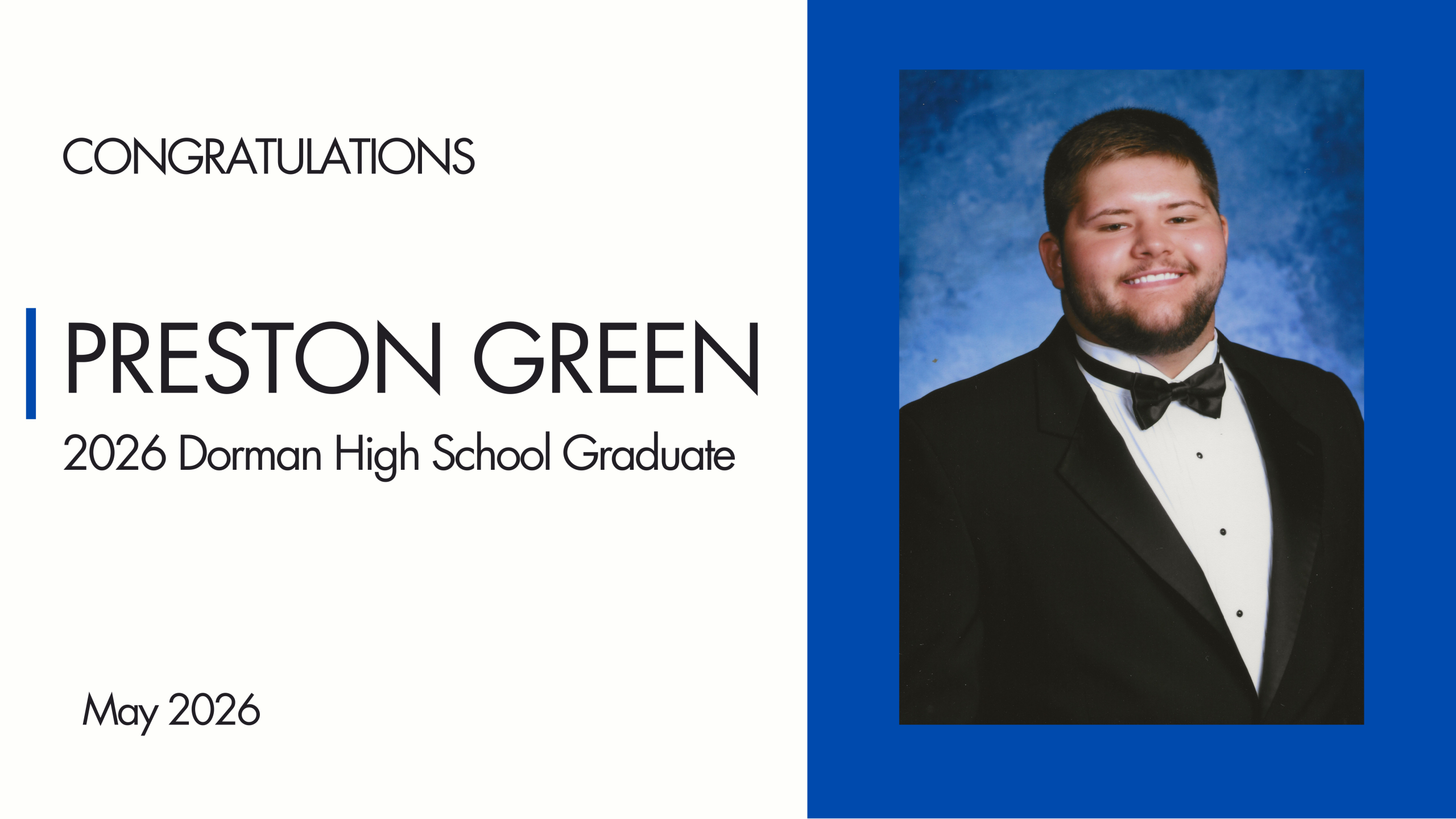 Preston Green Graduate