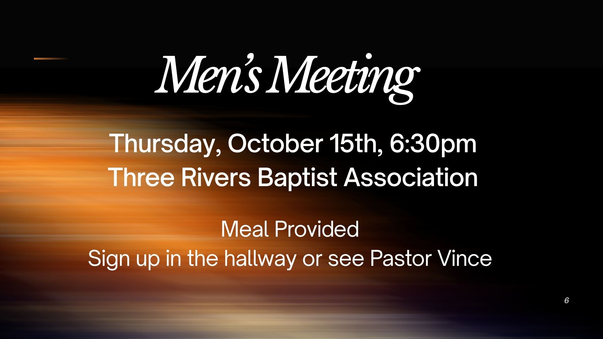 Men's Meeting